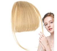 Clip On - capelli veri - capelli francesi lunghi 20 cm, capelli naturali, curati, eleganti e morbidi, extension a clip per ragazze e donne, feste, casual