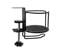 Clip On Cup Holder - Aesthetic Desk Accessory, Adjustable Anti-spill Clamp with Heavy-Duty Spring, Precision Grip Exterior, Stress Reliever Stability, Versatile Hook for Office House Bed Bedside