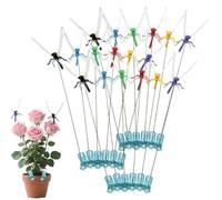 Clip on Dragonfly - Waterproof Clamp Bait Flying Decor 6 Colors Realistic Dragonfly Clip, Decorative Garden Dragon fly Clips Ornament, Outdoor Patio Backyard Home Camping Beach Tent Pavilion Decor