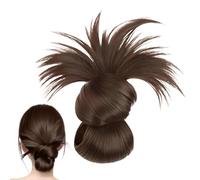 Clip on Feathered Bun Wig, Soft Messy Bun Clips, 14 x 3 x 3 pollici Adorable Lightweight Natural Comfortable Everyday Hairclip for Women Girls Friends Colleagues
