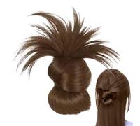 Clip on Feathered Wig, Soft Messy Bun Clip, Lightweight Natural Hairpiece, Comfortable Everyday Hairclip, Light, Black,Dark/brown, Ideal for Women, Girls, Friends, Colleagues