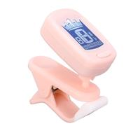 Clip On Guitar Tuner ABS Pick Up Ad Alta sensibilità con Display LCD Trasparente Morsetto Antiscivolo per Chitarra Basso Violino Ukulele (Roseo)