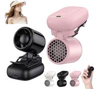 Clip On Hat Fan,Mini Fan w/ 3Speeds,Rechargeable Foldable Personal Fan,Hands-Free,Versatility Clip Fanfor Baseball Cap,Visor Hat for Travel/Eye Lash/Beach/Concert,Summer Cooling Essentials