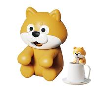 Clip On Mini Fan for Cup, Small Fan with Clip, Mini Portable Air Blowing Cooling Gadget, Dog Shape Rechargeable Clamp On, Travel Kitchen Gadget, Convenient Cooling for Cups Mugs Hot Water Soup Food