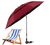 Clip On Parasol For Garden Chair Double Canopy Portable 180° Adjustable UPF