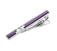 Clip on Ties for Men, Purple Tie Clip Rectangle Stainless Steel Tie Clip for Boys Unisex Tie Clips for Women Gifts for Women Tie Accessories