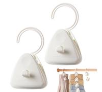 Clip organizer per vestiti - Clip per vestiti, 2 perni di stoccaggio antiscivolo per asciugatura all'aria | Organizer per armadio impilabile multiuso resistente al per asciugamani e