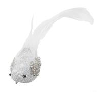 Clip ornamentale in schiuma artificiale a forma di colomba con piume, decorazione per la casa, matrimoni, esposizione festiva, modello di esemplare di uccello e colomba della pace, piccola (bianco