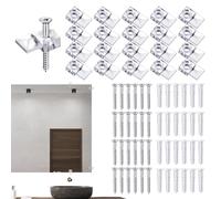 Clip Para Sujetar Espejos - Clip De Fijación De Trasparente Reutilizables | Montajes De Espejos De Pared, Fijación De Paneles De Vidrio, Instalación De Gabinetes De Puertas, Botones De