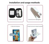 Clip Para Teléfono Móvil - Soporte De Disparo Externo | Juego De Clips Reflectantes Para Cámara | Reflector Selfie Espejo Cielo | Accesorio Creativo Fotografía Smartphone | Espejo De Reflexi