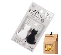 Clip Patatine | Riutilizzabile Gatto Multiuso Confezione Da 2 Pezzi,Clip Sigillasacchetti A Forma Animale,Ideali in Casa, Cucina, Studio, Ufficio, Dispensa, Documenti, Teli Mare,