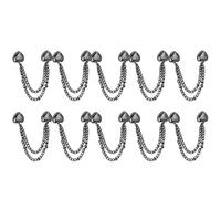 Clip per abbigliamento, potenti bottoni magnetici per abbigliamento, scialle, 10 bottoni magnetici rotondi con catena, per camicie per vestiti da donna