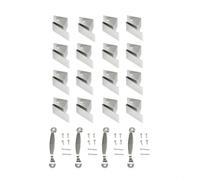 Clip per acciaio Carbonio Nero per Finestra per uragano Clip(Silver) | Fissaggio per sicuro, compensato 12mm, anti-distacco, per vento per forte, tranquillità