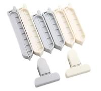 Clip per alimenti - Clip di tenuta | Clí per imballaggi alimentari in confezione da 8 pezzi, materiale PP bianco grigio, chip clí sacchetti per pane Cips, per la conservazione di sacchetti, sacchetti