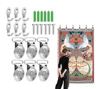 Clip per arazzo | 6 pezzi antiscivolo in metallo vintage - Figura a testa di capo, clip da parete per bandiere - per tende, vestiti, tappeti, coperte, trapunte, ,