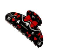 Clip per artiglio natalizio con denti interni, accessorio per capelli natalizio per aggiornamenti rapidi, look festivi e tenuta quotidiana Accessorio per capelli stagionale Clip per artiglio festivo