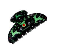 Clip per artiglio natalizio con denti interni, accessorio per capelli natalizio per aggiornamenti rapidi, look festivi e tenuta quotidiana Accessorio per capelli stagionale Clip per artiglio festivo