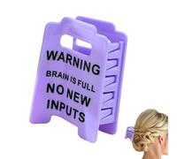 Clip per artiglio per capelli con segnale di avvertimento - Accessorio per capelli di tendenza | Acrilico resistente impugnatura a Design di tenuta sicura, morsetto per alla mo