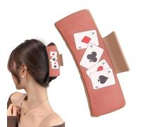 Clip per artiglio per capelli in pelle PU, clip per la cattura dei capelli, elegante clip per la cattura dei capelli per le ragazze, spilla per capelli a coda di cavallo antiscivolo chic per feste,