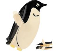 Clip per artiglio per capelli Penguin - Lampada per lo styling in acrilico | Pinza per capelli a forma di pinguino, per matrimoni, balli, lavoro, spiaggia, in acrilico