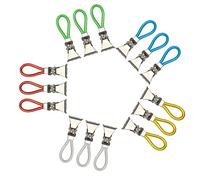 Clip per Asciugamano Colorato, Clip per Appendere il Panno, Set di 15 ganci per asciugamani, ganci di ricambio colorati, ganci per asciugamani, clip portasciugamani per bagno, cucina, 5 colori