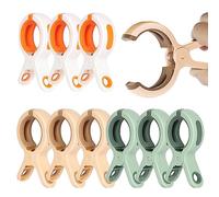Clip per Asciugamano da Spiaggia, 9 Pcs Mollette Telo Mare, Mollette Bucato Grandi Plastica, Grandi Staffe, Spiaggia Forte Mollette, Moda Mollettoni, per Trapunta, Asciugamani, Coperta, Lenzuola