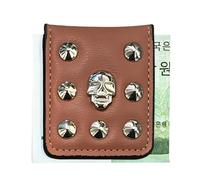 Clip per biglietti magnetici - portafoglio pinza, portafoglio compatto | Pinza per biglietti in pelle magnetica, custodia pratica, accessorio elegante per uomini in stile moderno e minimalista