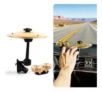 Clip per bocchetta dell'aria, mini piatto in metallo per cruscotto dell'auto, gadget divertente per batteristi e amanti della musica, piatto da dito adatto alla maggior parte delle bocchette dell'aria