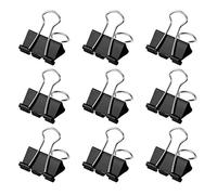Clip per bulldog da 50 pezzi, clip per raccoglitore piccole da 25 mm, clip pieghevoli nere Morsetto per graffette in metallo