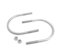 clip per bullone a u, Bulloni a U Staffe a U in metallo 2 Set Vite a forma di U M16 Morsetti angolari con dadi Rimorchio for barche Forniture industriali e scientifiche for il fissaggio ((M16x50x96)