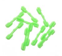 Clip per canne da pesca, 10 pezzi, si illuminano al buio, indicatori luminosi per la pesca notturna, indicatori di abboccata per allarme, ingranaggi luminosi in ABS portatili, S/M/L (M)