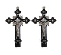 Clip per capelli a croce per ragazze adolescenti Y2K Gothics Hairclip Bobby Pin Duckbill clip per capelli metallici per le donne frangia laterale clip per capelli gotici clip per capelli punk clip per