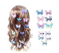 Clip per Capelli a Farfalla,Fermagli per Farfalle Colorate 11PCS Fermagli per Glitter Farfalla Fermagli per Capelli per Bambini per Donne Ragazza e Adolescenti