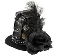Clip per capelli a forma di cappello da strega alla moda forcina per capelli a tema retrò clip per capelli a tema ornamenti per capelli festival musica copricapo
