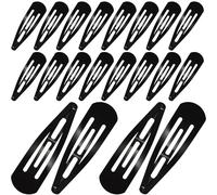 Clip per capelli a scatto in metallo lunghe 8 cm, fermagli per capelli antiscivolo per ragazze e donne, accessori per capelli, 30 pz. (nero)