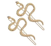 Clip per capelli a serpente versatile, 2/4 pezzi, forma, decorazione, metallo, facile da usare con una sola mano, spilla da bavero, festa quotidiana, Capodanno cinese, dorata