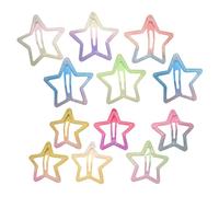 Clip per capelli a stella - Barrette a stella gradiente di metallo 6 cm 4 cm | Hairpins mini non colorati non slip per bambini piccoli | per capelli decorativi assortiti per la scuola d