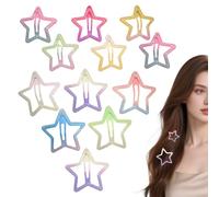 Clip per capelli a stella - scintillanti barrette decorative, 12 pezzi pin colorati - pezzi di styling a forma di glitter per donne feste femminili matrimoni abiti da quotidianamente o occasioni