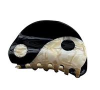 Clip per capelli antiscivolo a semicerchio Tai Chi Retro Acetato Yin Yang Fermagli per capelli Forte Tenuta Clip per capelli Morsetti per capelli