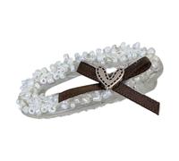 Clip per capelli Clip per capelli Morsetti per capelli Cattura capelli carini Nastro arco marrone Barrettes perline forcina per le ragazze