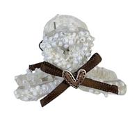 Clip per capelli Clip per capelli Morsetti per capelli Cattura capelli carini Nastro arco marrone Barrettes perline forcina per le ragazze