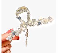 Clip per capelli con conchiglie di perle e stella marina nappa 1 pz forte presa clip per capelli spessi accessori per capelli per spiaggia festa quotidiana