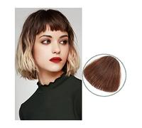Clip per capelli con frangia Capelli umani Clip in Frangia Estensioni dei capelli Un pezzo con frangia Frangia piatta spessa naturale for donne Senza tempie Sintetico sopra le ciglia Frange finte post