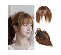 Clip per capelli con frangia Capelli umani Estensione for capelli con clip ad aria sintetica 3D dall'aspetto naturale - Parrucchino invisibile for uno stile e un volume senza sforzo per l'uso quotidia
