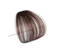 Clip per capelli con frangia Capelli umani Parrucchino sintetico con frangia ad aria da donna, mini frangia finta, estensione for parrucchino marrone nero for ragazze per l'uso quotidiano(Color:20-2M3