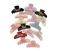 Clip per capelli con nome personalizzato, artiglio di strass personalizzato, regalo per damigella d'onore, clip per capelli con testo personalizzato, regalo di gruppo, il tuo logo (nome personalizzato