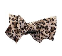 Clip per capelli con stampa animalier per capelli spessi e sottili Elegante design con fiocco forte tenuta proiettile festa coda di cavallo supporto per coda di cavallo pane disordinato forte tenuta