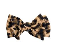 Clip per capelli con stampa animalier per capelli spessi e sottili Elegante design con fiocco forte tenuta proiettile festa coda di cavallo supporto per coda di cavallo pane disordinato forte tenuta