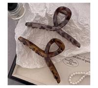 Clip per capelli con stampa leopardata retrò per donne, grandi clip per capelli di alta qualità, clip per capelli spessi, accessori per capelli eleganti e pinne per capelli (2 pezzi)