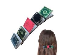 Clip per capelli da libro, fermaglio per capelli in miniatura libro - Clip per capelli con perno francese - Barrette per capelli fisso francese libro in miniatura